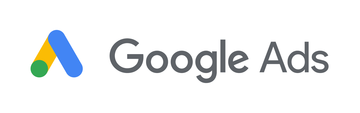 Le logo Google Ads présente une icône en forme de triangle multicolore sur la gauche dans des sections bleues, jaunes et vertes à côté du texte gris « Google Ads » sur fond blanc, parfait pour une agence web e commerce Marseille axée sur la création de sites Web professionnels.